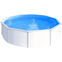 Planet Pool Stahlwandpool rund 460x120cm, Stahl 0,4mm weiß, Folie