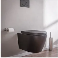 Bernstein Wand-Hänge-WC Bernstein B-8030R Schwarz Matt inkl. Softclose-Deckel