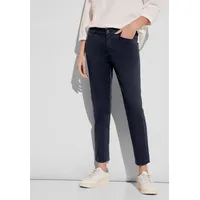 STREET ONE Damen A377207 7/8 Satin Hose, Deep Blue,