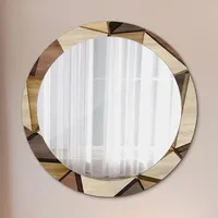 Coloray Dekorative Spiegel für Wohnzimmer mit Bedrucktem Glasrahmen Geometrisch