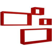 Sanitec | Rechteckiger 4er set wandregal mod. MERLINO farbe