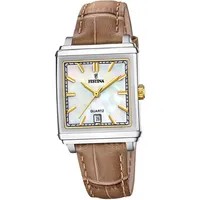 Festina Leder beige hellbraun Festina Trend Armbanduhr UF20682/4