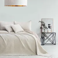 AmeliaHome Tagesdecke beige Cappucino 220x240 Bettüberwürf zweiseitig Ultrasonic Steppung