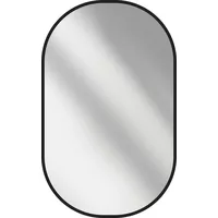 EMKE Badspiegel Oval 50*70cm, HD Wandspiegel für Badezimmer/Flur, Vertikal/Horizontal,Schwarzer