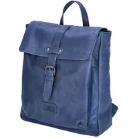 The Skandinavian Brand Damen Leder Rucksack Blue : 60-blau