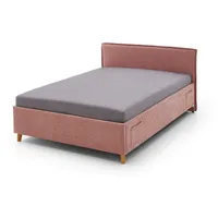 Meise Möbel meise.möbel Polsterbett Fun Stoff Rosa Rose 90
