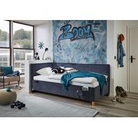 Meise Möbel meise.möbel Polsterbett Fun Stoff Blau Dunkelblau 120