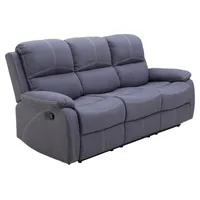 Femo Sofa 3-Sitzer FM-3231, Graublau - Mikrofaser - mit