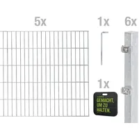 GAH Alberts Alberts Doppelstabmattenzaun »Grundset«, Höhe 80-160 cm, Gesamtlänge:
