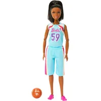 Barbie Made to Move Puppe und Accessoires, brünette Basketballspielerin