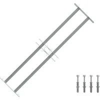 VidaXL Fenstergitter Verstellbar 700-1050 mm Silber