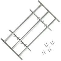 VidaXL Fenstergitter Verstellbar mit 3 Querstäben 700-1050 mm