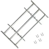 VidaXL Fenstergitter Verstellbar mit 3 Querstäben 700-1050 mm