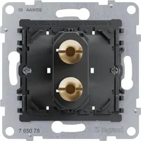 Legrand SEANO 1-fach Lautsprecher-Anschluss, Einsatz, 4 mm-Buchsen, vergoldete Messing-Buchsen