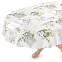 ANRO Tischdecke abwaschbar Wachstuch Wachstuchtischdecke Oval 140 x 200cm