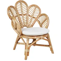 Beliani Kinderstuhl Rattan natürlich Pfauform FLORENTINE II
