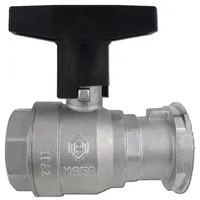 PUTEUS ISO Pumpenkugelhahn 1 1/4 Zoll DN32 mit Kunststoff