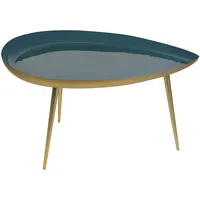 Miliboo Couchtisch blau lackierter Stahl DROP