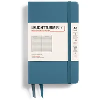 Leuchtturm1917 Notizbuch A6, Hardcover, 187 Seiten, Stone Blue, Liniert