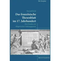De Gruyter Das französische Thesenblatt im 17. Jahrhundert