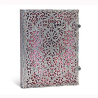 Paperblanks Silberfiligran Kollektion Notizbuch, groß, Flexi Liniert, zartrosa, Ultra