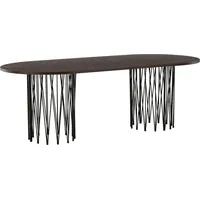 VCM Stone Esstisch 100x220cm Schwarz, braun.