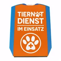 Speecheese Tiernotdienst im Einsatz Parkscheibe mit Zwei Einkaufswagenchips als