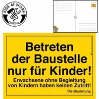Corvus A600024 - Kids at work: BAUSCHILD Postkarte -