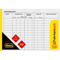 IDENA Fahrtenbuch DIN A6 40 Blatt