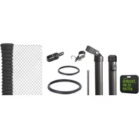 GAH Alberts Maschendrahtzaun 25 m x 125 cm Anthrazit-metallic/Stahl