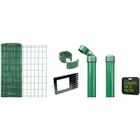 GAH Alberts Zaun-Komplettset 10 m x 81 cm Grün/Stahl