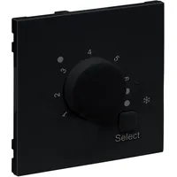 Legrand Abdeckung für elektronisches Raumthermostat, Farbe: Schwarz lackiert,