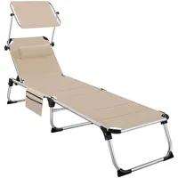 Tectake tectake® Sonnenliege, Lorella gepolstert, klappbar