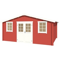 Lasita Maja Gartenhaus »Udo 300«, Blochbohlenhaus 28mm, Fundamentmass 4800x3000,