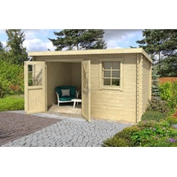 Lasita Maja LASITA Blockbohlenhaus Amira 230 carbongrau 28 mm