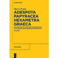 De Gruyter Adespota Papyracea Hexametra Graeca (APHG). Vol.1, Fachbücher