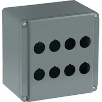 ABB 080SP8SFE Metallgehäuse, 8 Befehlsstellen, grau, Aluminium, IP66 1SFA170854R3008