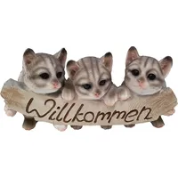 FD Dekofigur Katzen Willkommen 15 x 25 x 8
