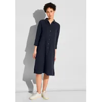 STREET ONE Hemdblusenkleid mit Struktur blau 36