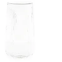 Mulex Glas Set Stripe Riffel Longdrink-Glas, Glas, Hitzebeständig 500ml