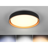 Trio Reality LED-Deckenleuchte Felis schwarz - gold Fernbedienung