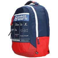 Hti-Living Rucksack Laptoptasche Blau-Rot - Blau