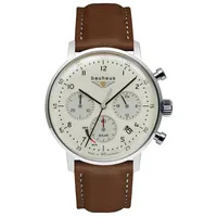 Bauhaus Herrenuhr Solar Chronograph mit Lederband 2086-5