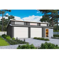 Lasita Maja Garage Stufendach 8,20 x 5,80 m grau