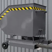 Stier Kastenwagen mit Rollen + Einfahrtaschen 300kg 500l anthrazitgrau