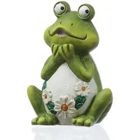MARELIDA Gartenfigur verträumter Frosch Rosie Tierfigur für Beet Gartendeko
