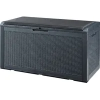 Casa.pro Kissenbox, Atella 122x54,5x65cm Schwarz, Rattanoptik
