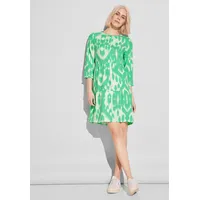 STREET ONE Damen Tunika-Kleid mit Print soft grass green,46