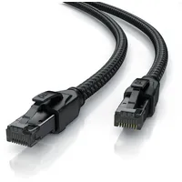 Primewire Patchkabel CAT 8 mit Baumwollummantelung, Gigabit Ethernet LAN