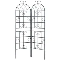 Casa.pro Rankgitter-Set, Schwarz, Metall, 50x180x1.3 cm